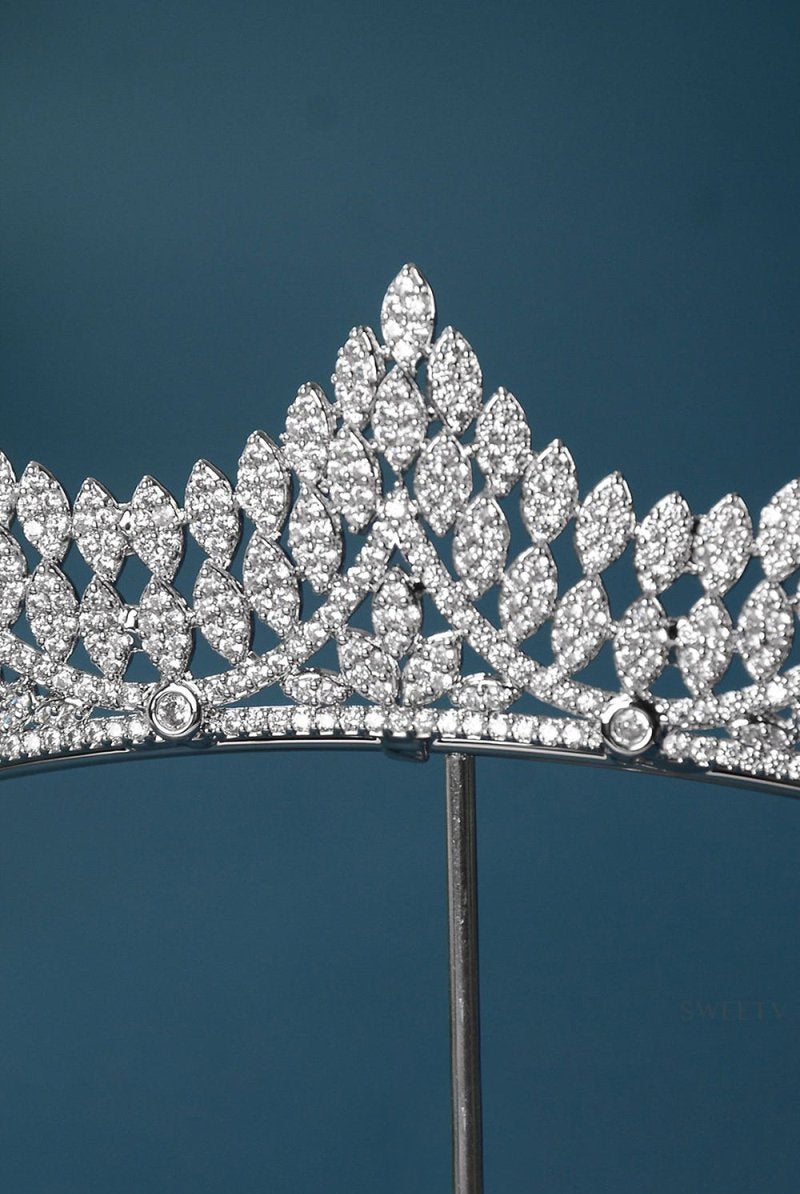 Silver Majestic Vine Crowns with Rhinestone - KissProm