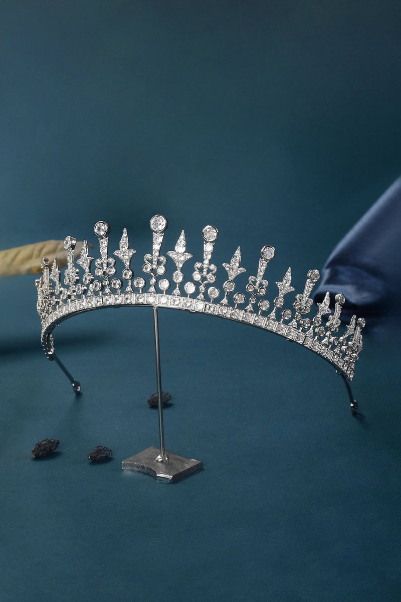 Silver Radiant Zircon Tiara - KissProm