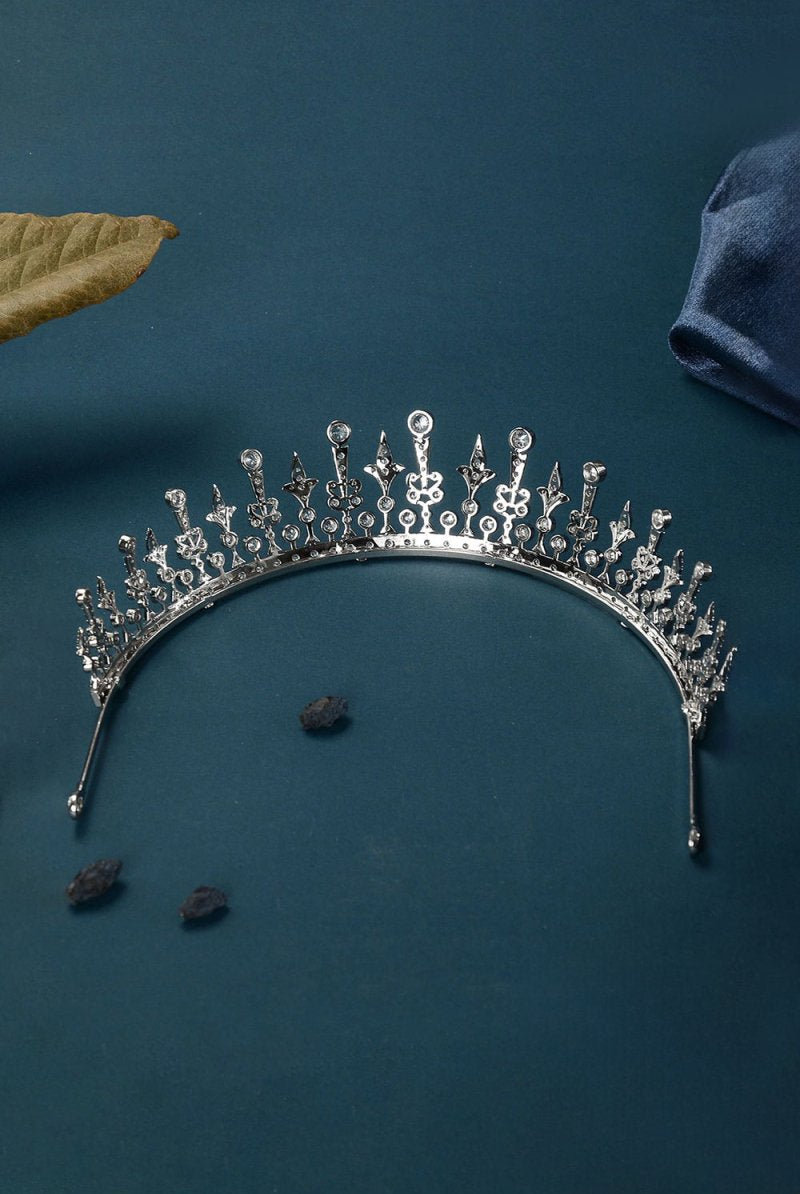 Silver Radiant Zircon Tiara - KissProm