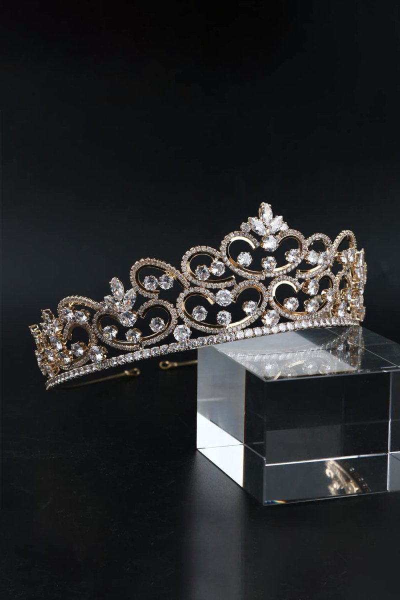 Silver Sparkly Crystal Bridal Crown - KissProm
