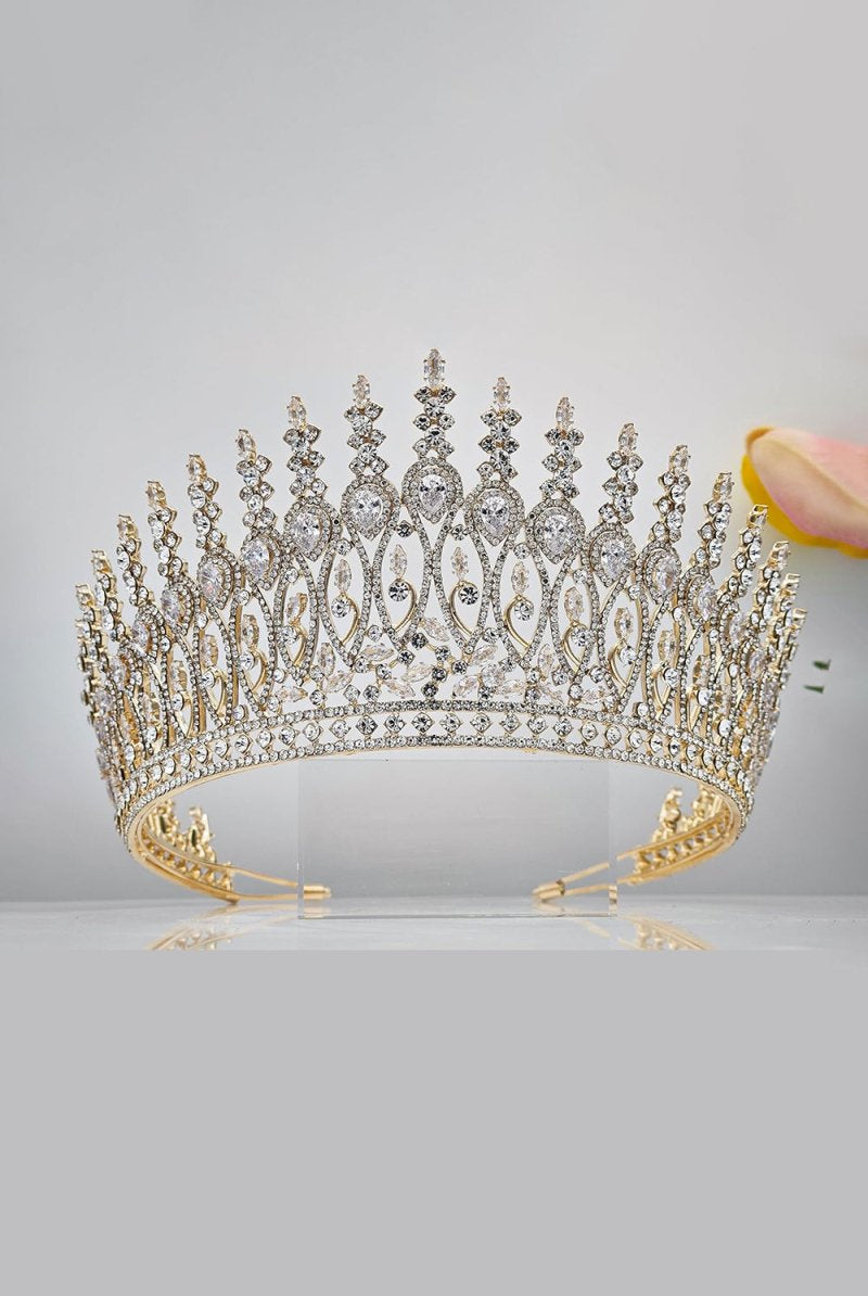 Silver Tall Wedding Tiara - KissProm