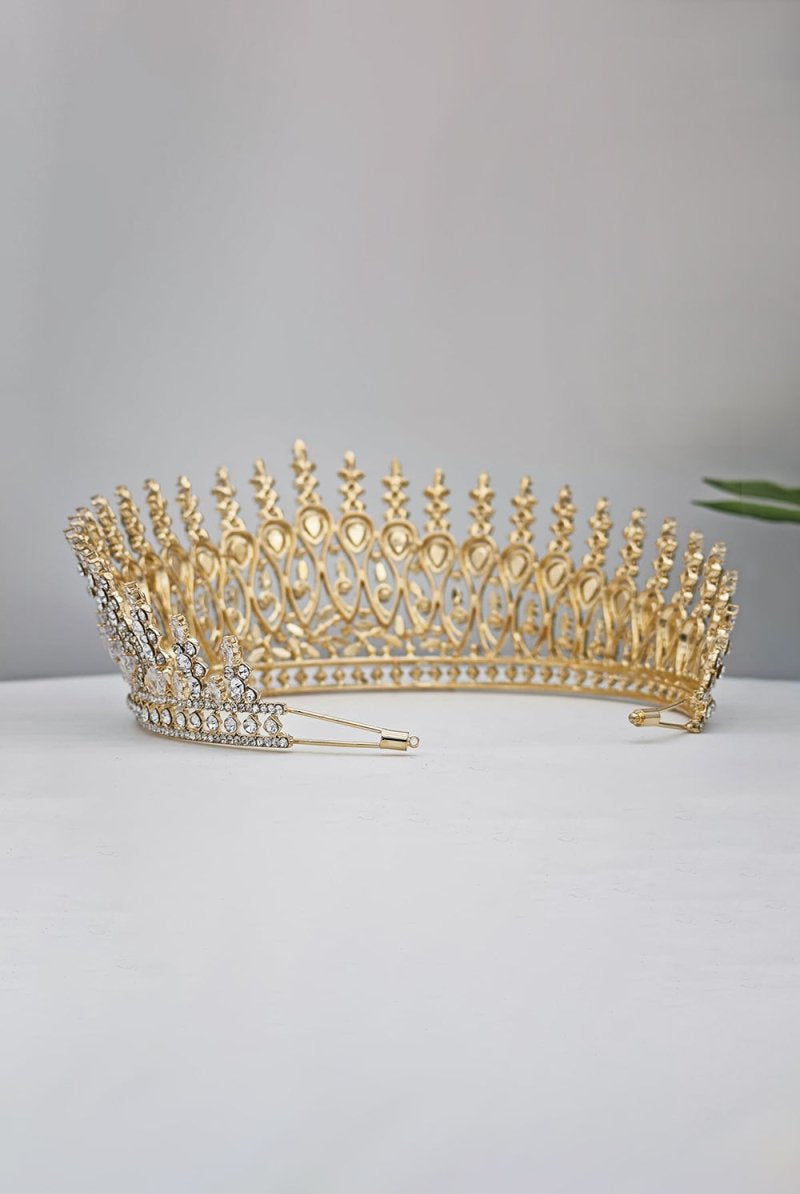 Silver Tall Wedding Tiara - KissProm