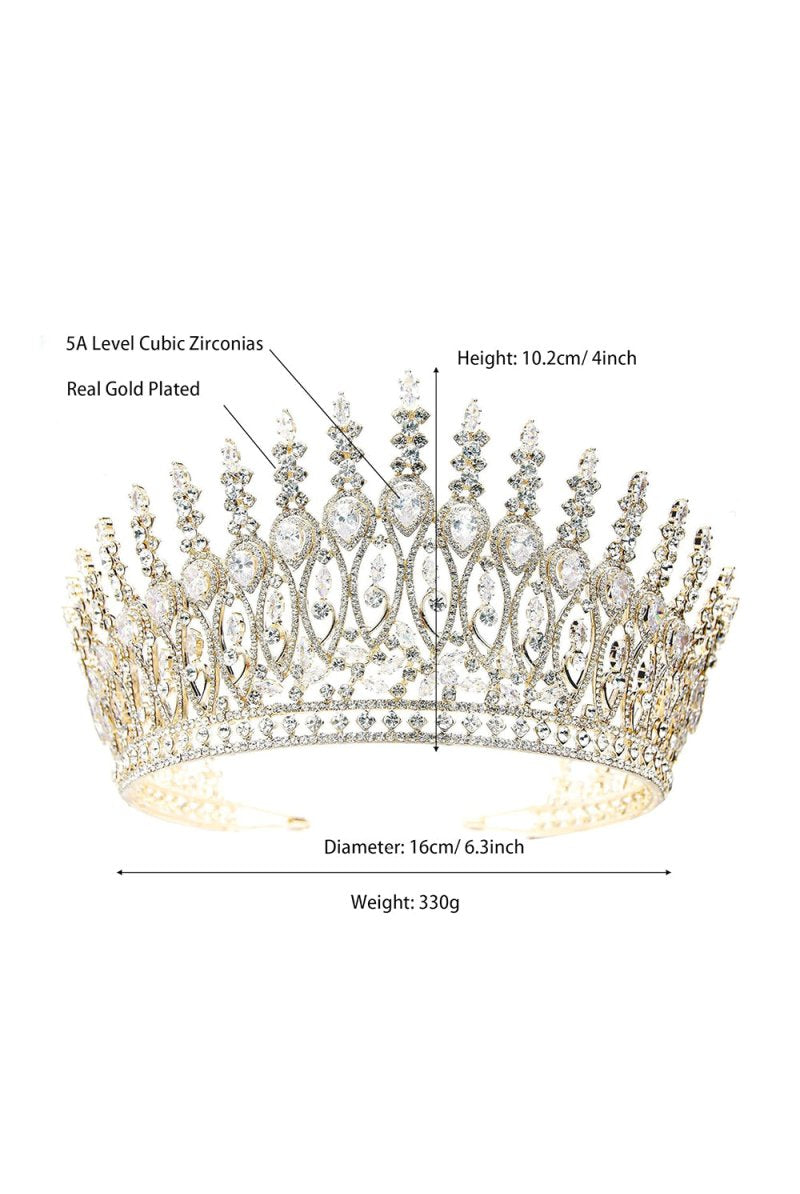 Silver Tall Wedding Tiara - KissProm