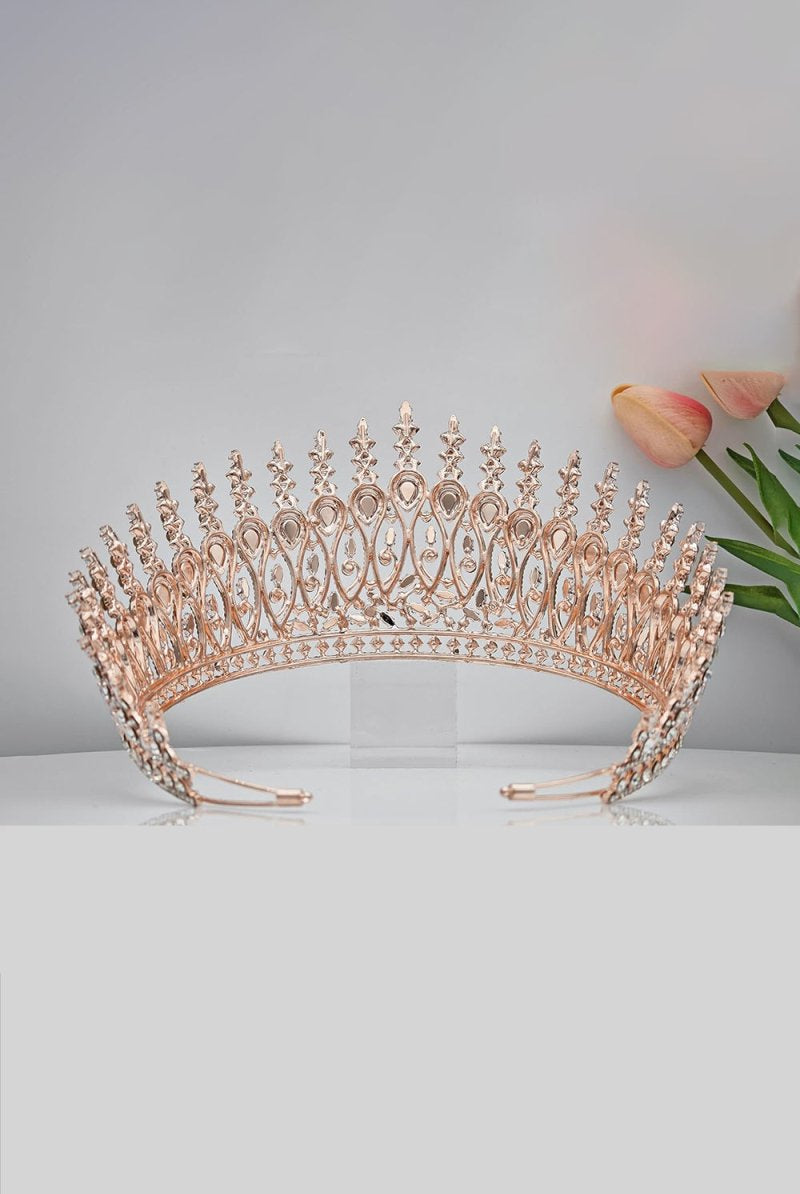 Silver Tall Wedding Tiara - KissProm