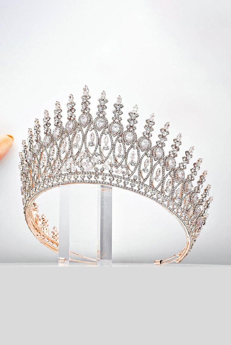 Silver Tall Wedding Tiara - KissProm