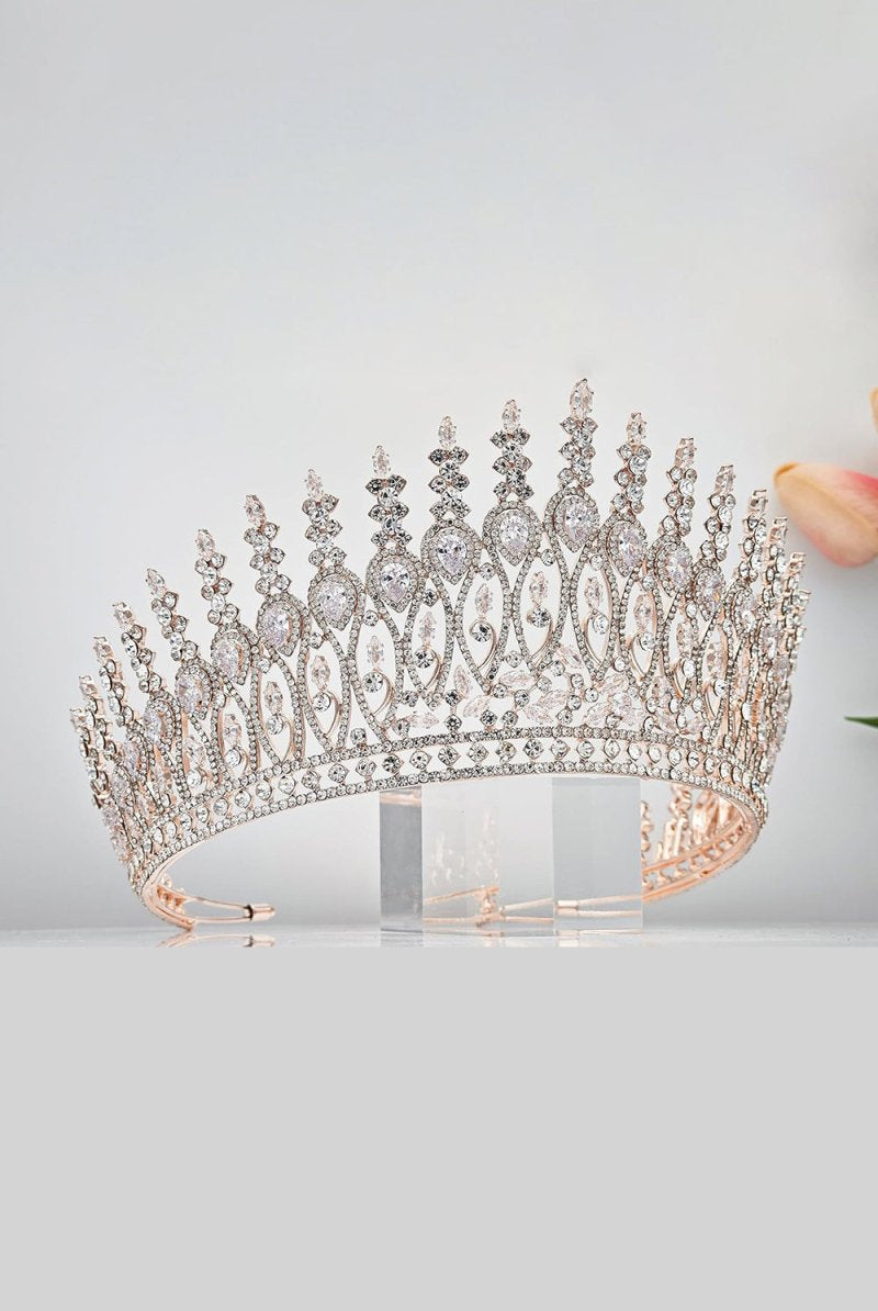 Silver Tall Wedding Tiara - KissProm