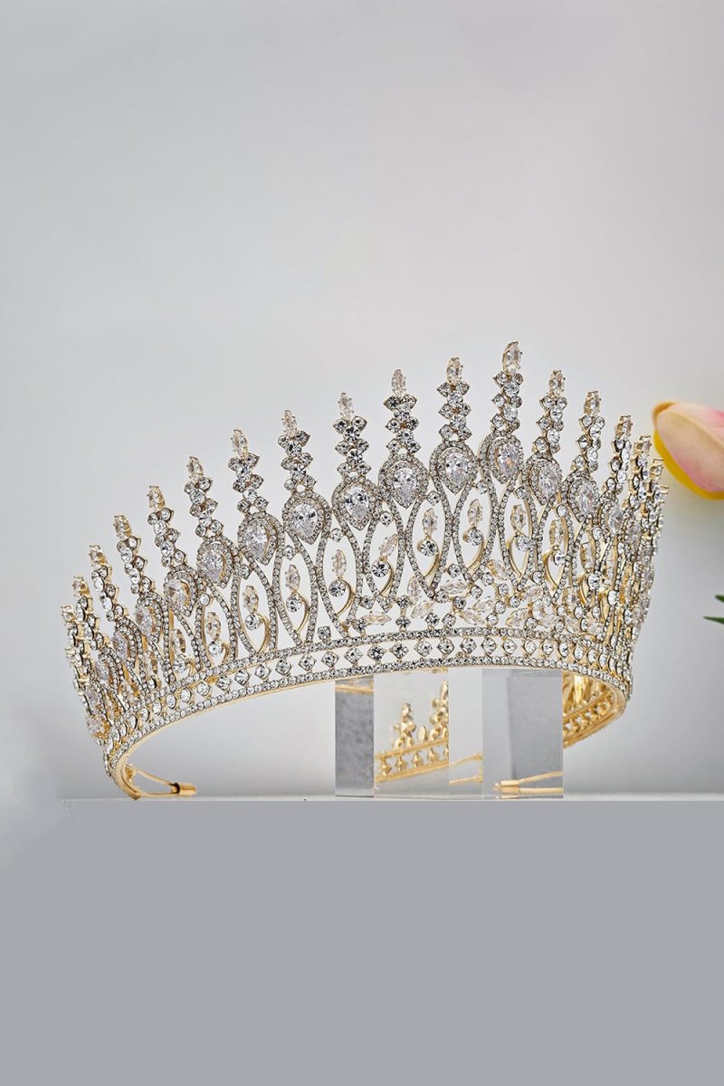 Silver Tall Wedding Tiara - KissProm