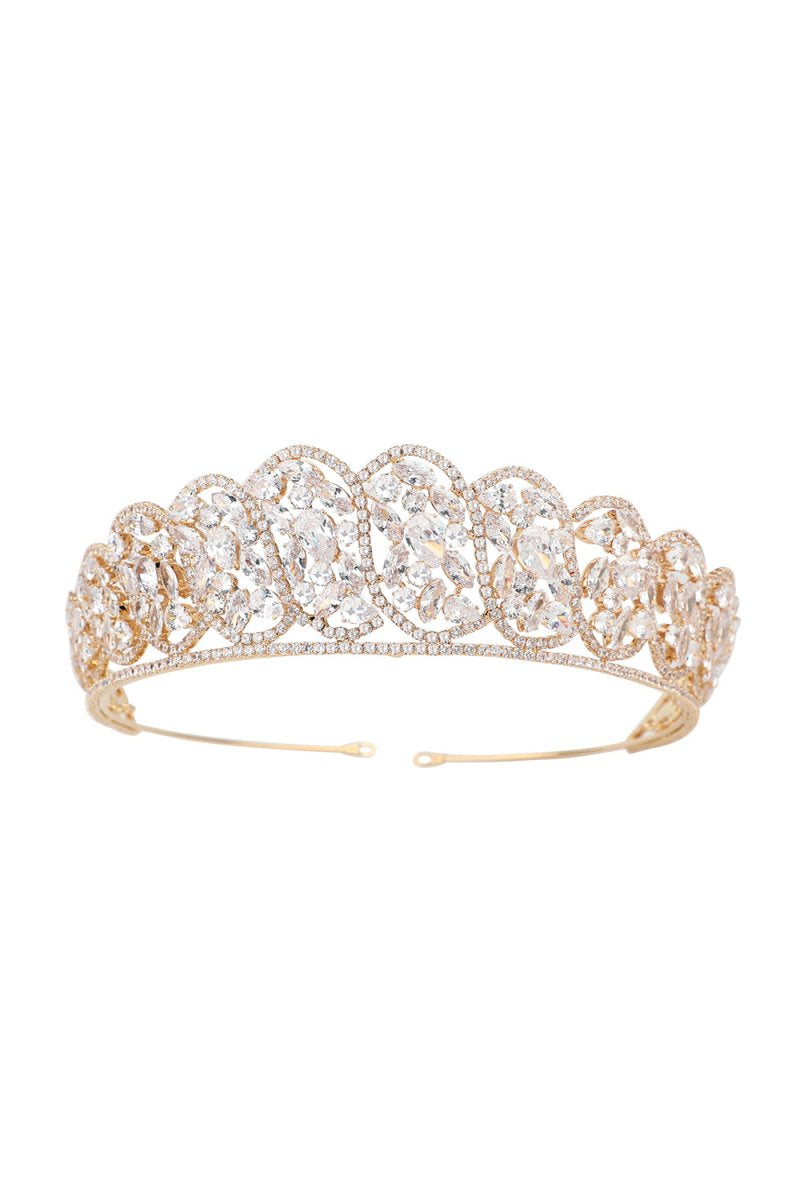 Silver Zirconia Bridal Crown - KissProm