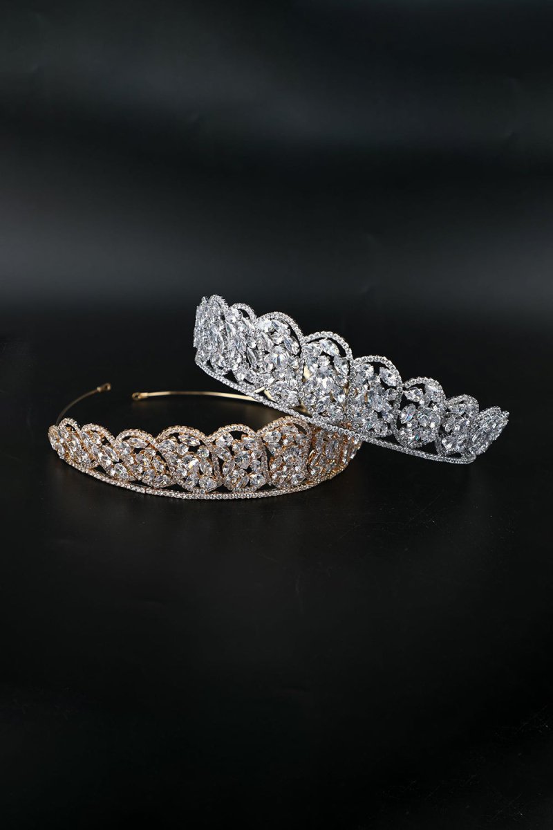 Silver Zirconia Bridal Crown - KissProm