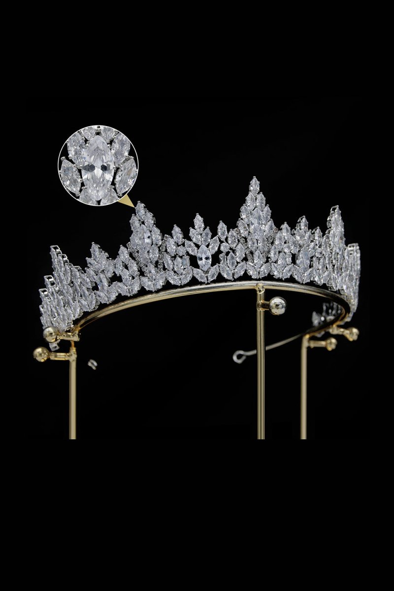 Silver Zirconia Bridal Tiara - KissProm