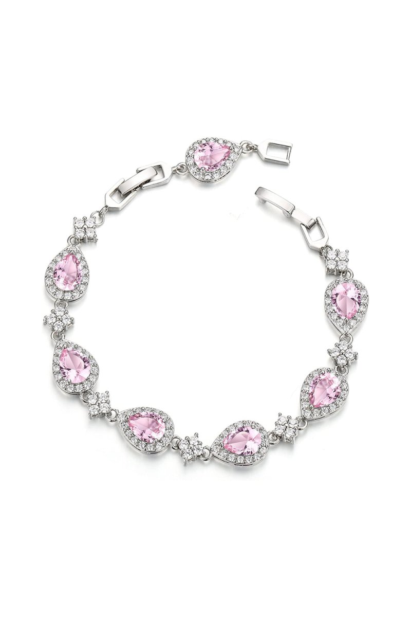 Black Rhinestone Zirconia Teardrop Tennis Bracelets - KissProm