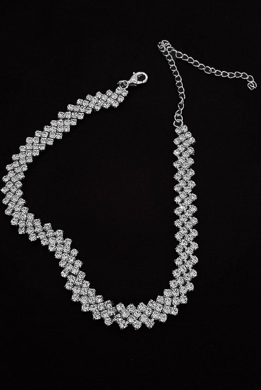 Simple Diamond Choker Necklace - KissProm