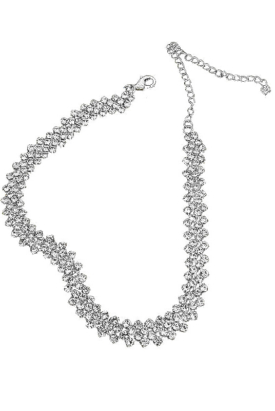 Simple Diamond Choker Necklace - KissProm