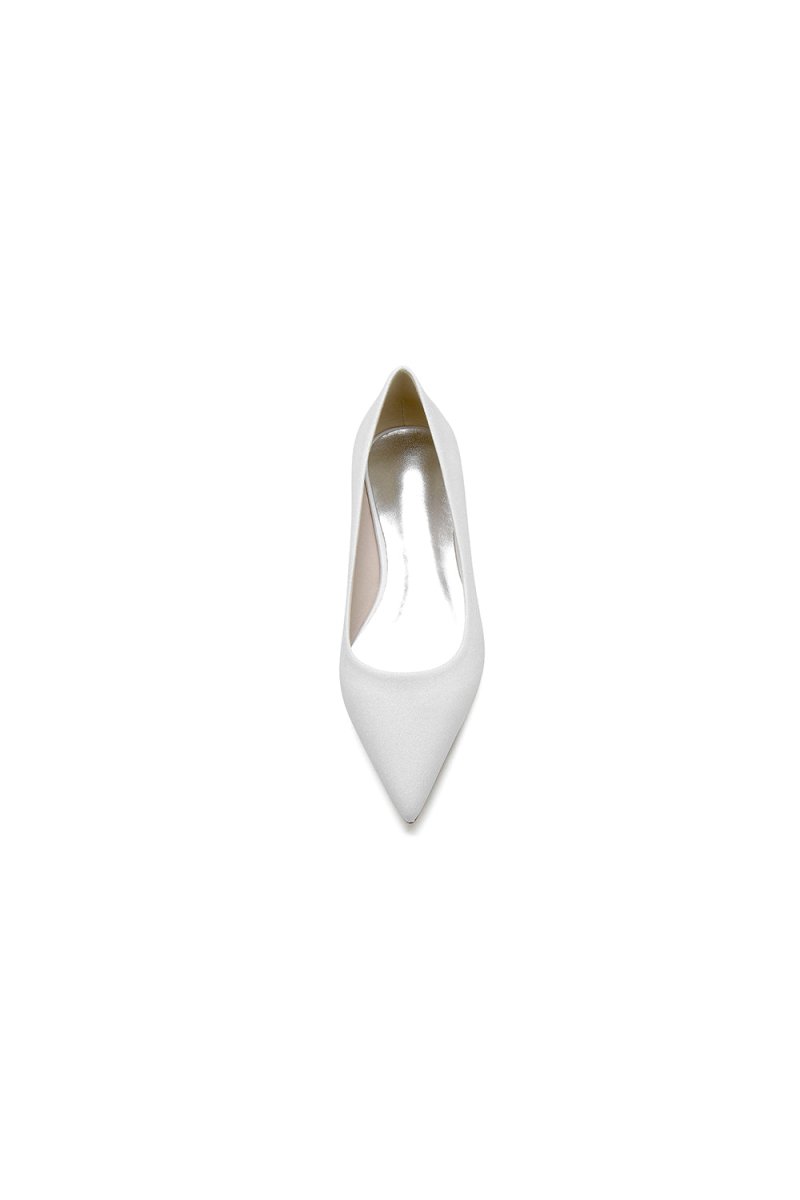 Simple Sequin Pointed Toe Flats - KissProm