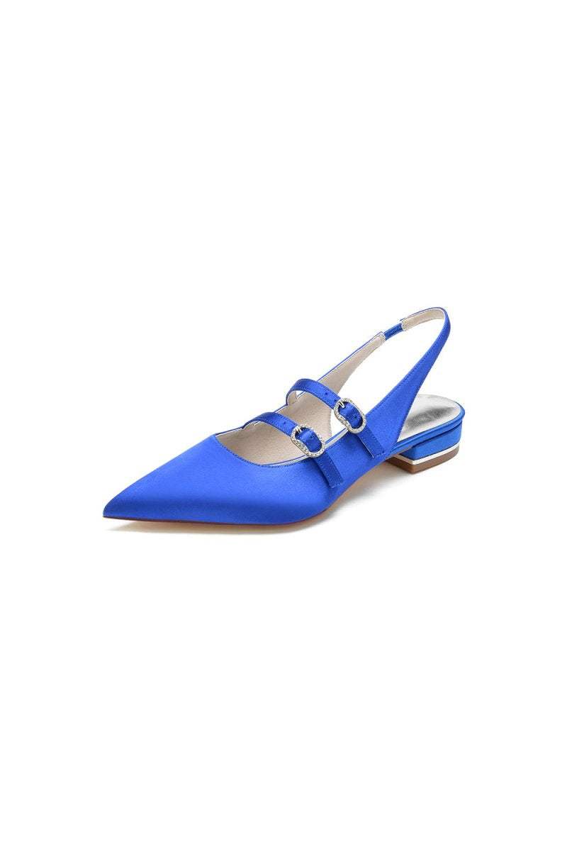Simple Slingback Pointed Toe Flats - KissProm