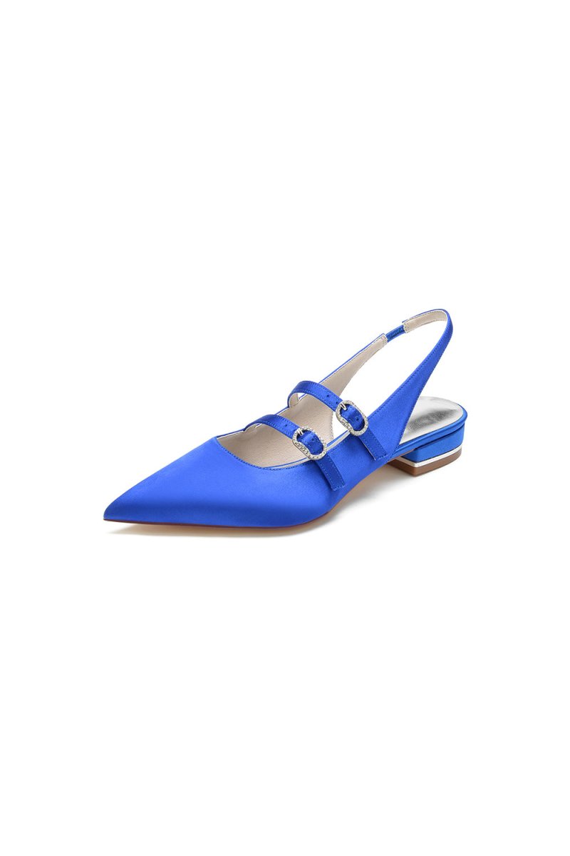 Simple Slingback Pointed Toe Flats - KissProm