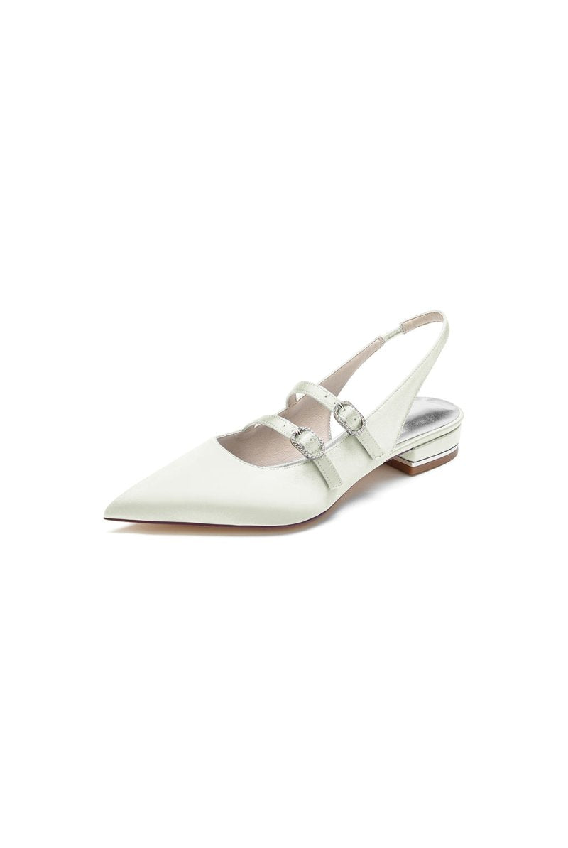 Simple Slingback Pointed Toe Flats - KissProm