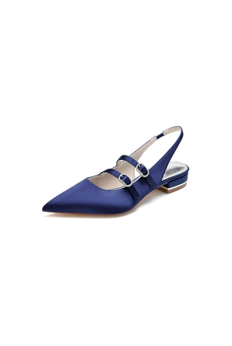 Simple Slingback Pointed Toe Flats - KissProm