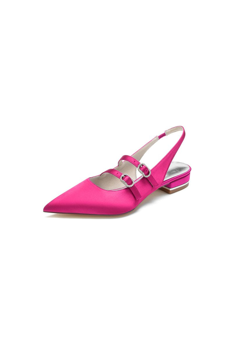Simple Slingback Pointed Toe Flats - KissProm