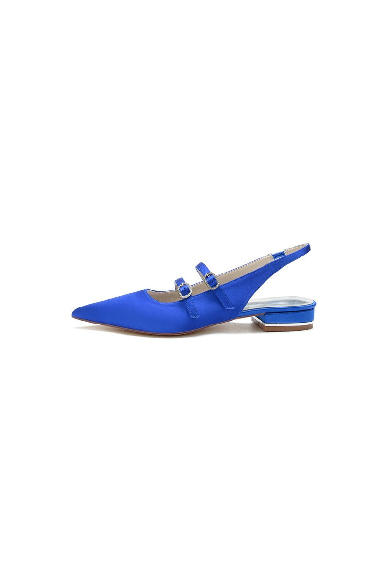 Simple Slingback Pointed Toe Flats - KissProm