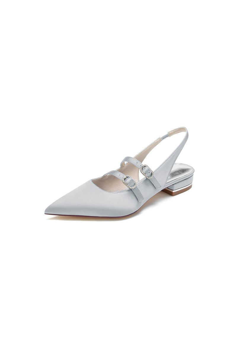 Simple Slingback Pointed Toe Flats - KissProm