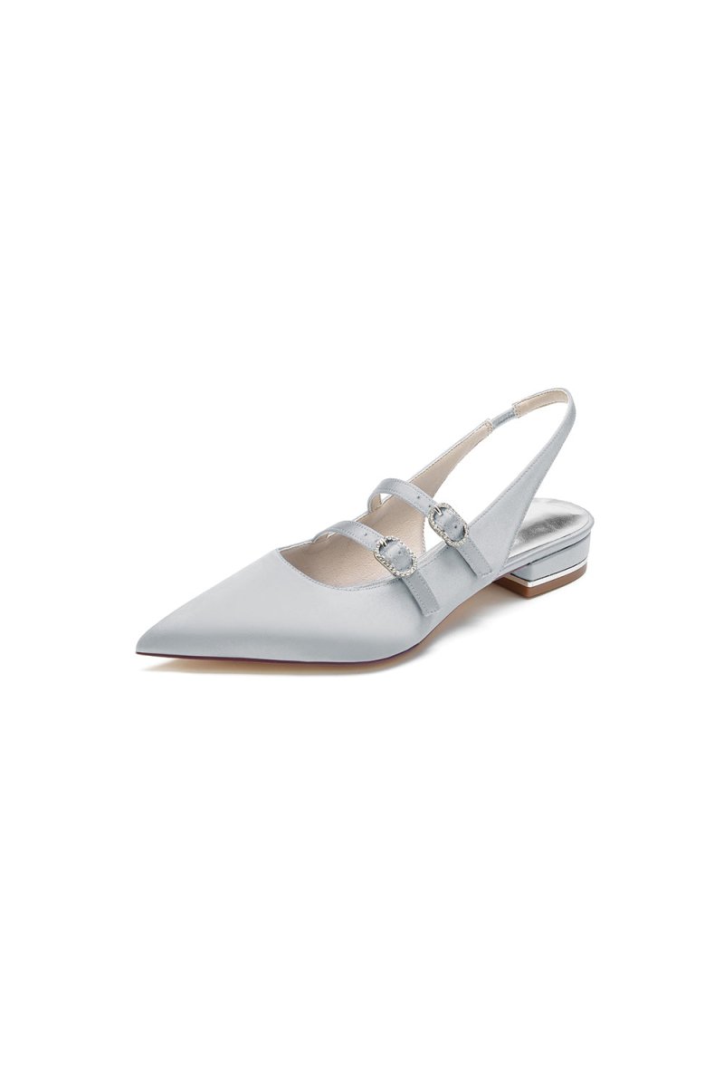 Simple Slingback Pointed Toe Flats - KissProm