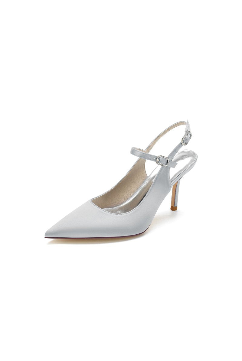 Simple Slingback Pointed Toe High Heels - KissProm
