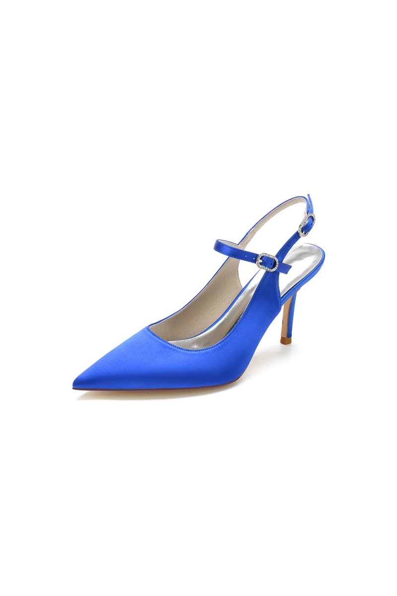 Simple Slingback Pointed Toe High Heels - KissProm