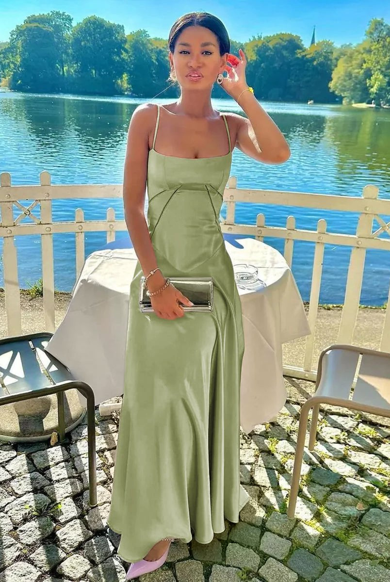 Skye | Lavender Straps A-line Long Formal Dress