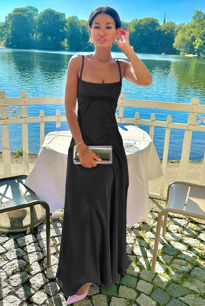 Skye | Lavender Straps A-line Long Formal Dress