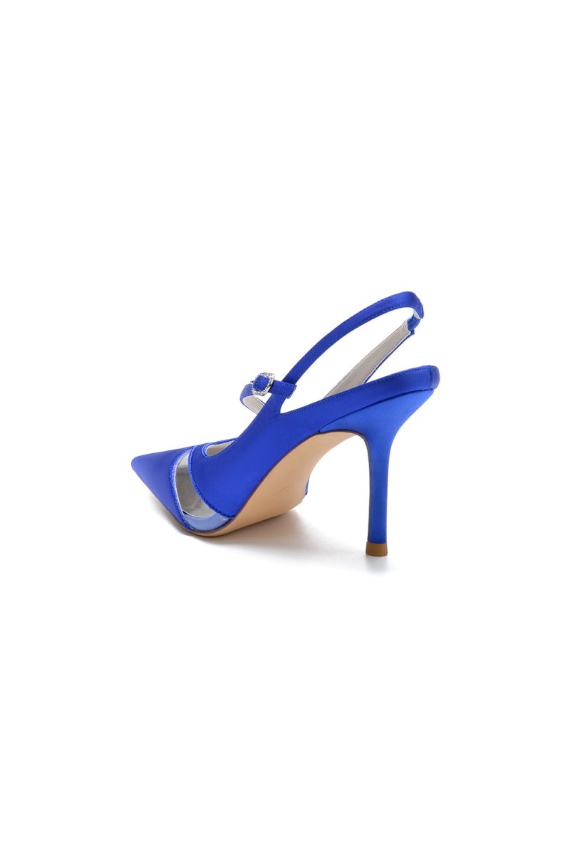 Slingback Pointed Toe High Heels - KissProm