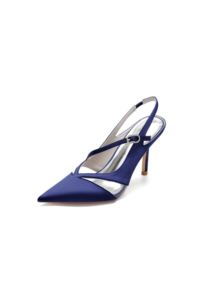 Slingback Pointed Toe High Heels - KissProm