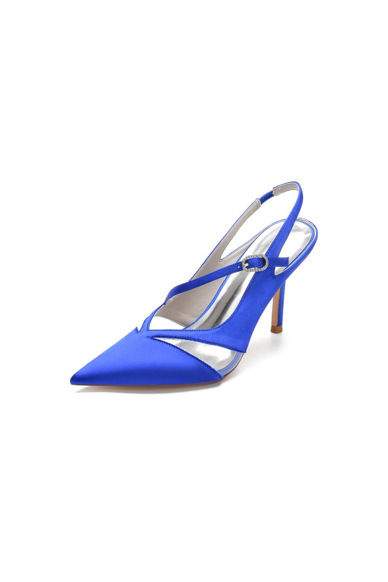 Slingback Pointed Toe High Heels - KissProm