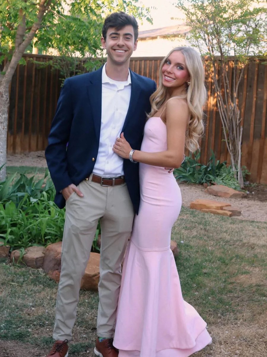 Spade | Pink Spaghetti Straps Mermaid Satin Long Prom Dress - KissProm