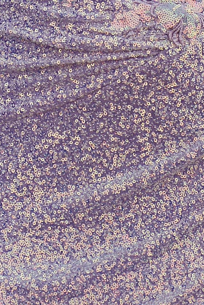 Othello | Sparkle Appliques Sequin Bodycon Lilac Homecoming Lace-up Dress