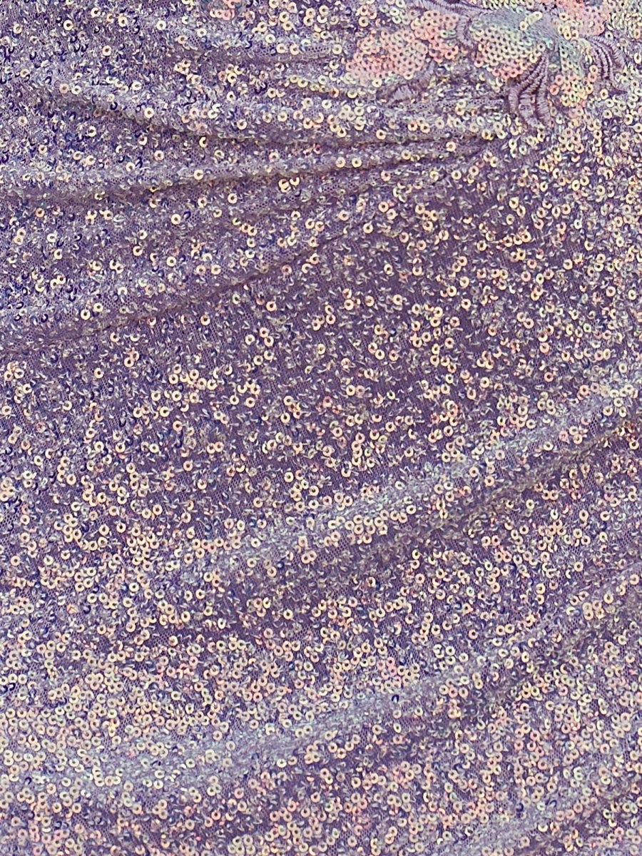 Othello | Sparkle Appliques Sequin Bodycon Lilac Homecoming Lace-up Dress