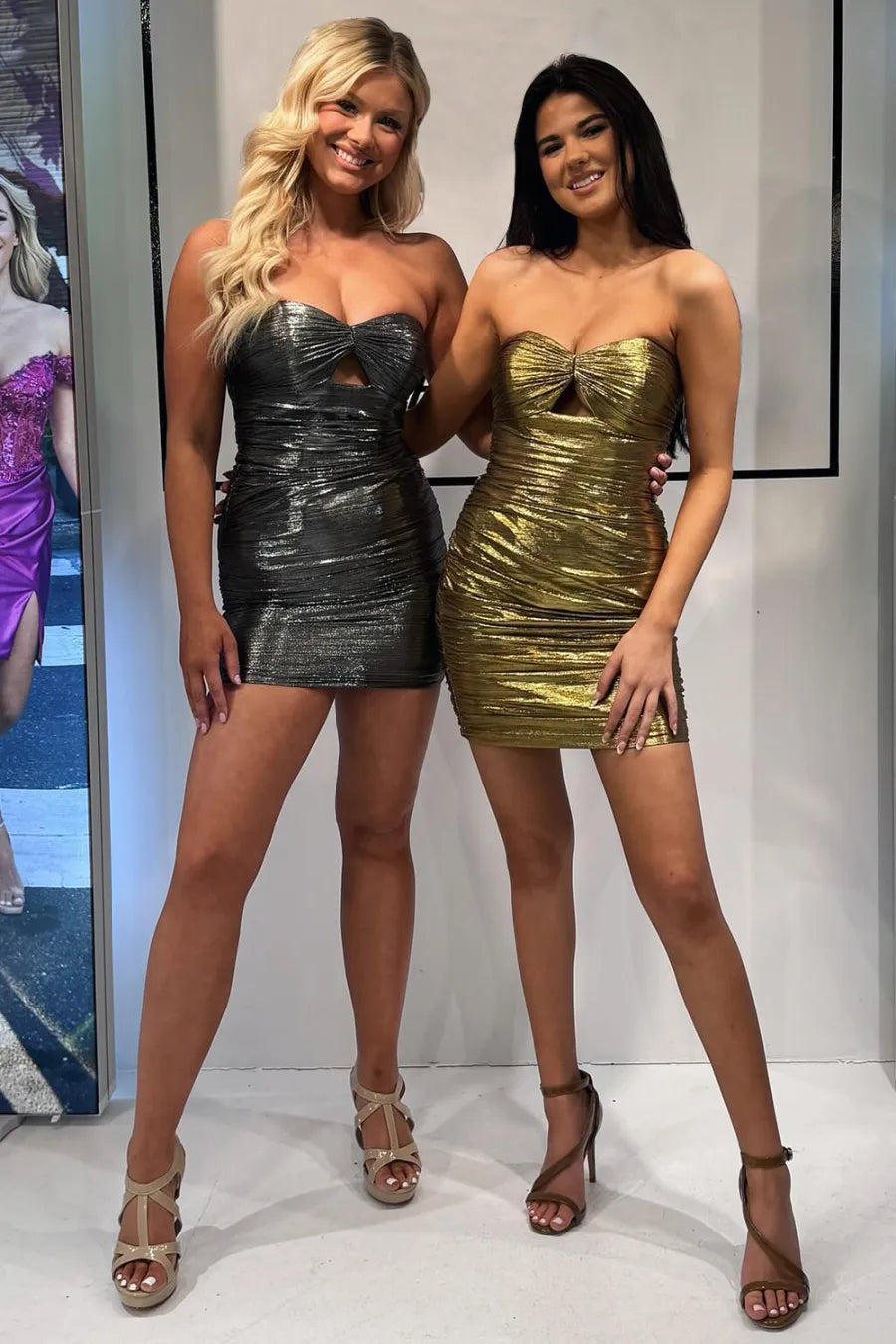 Sparkly Black Strapless Bodycon Short Homecoming Dress Sparkly Black Strapless Bodycon Short Homecoming Dress