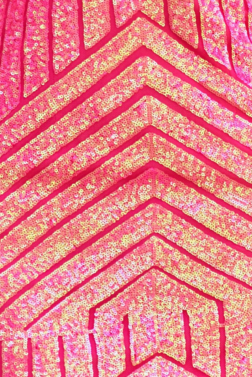 Della |Short Bodycon Stripes Homecoming Dress with Sequins