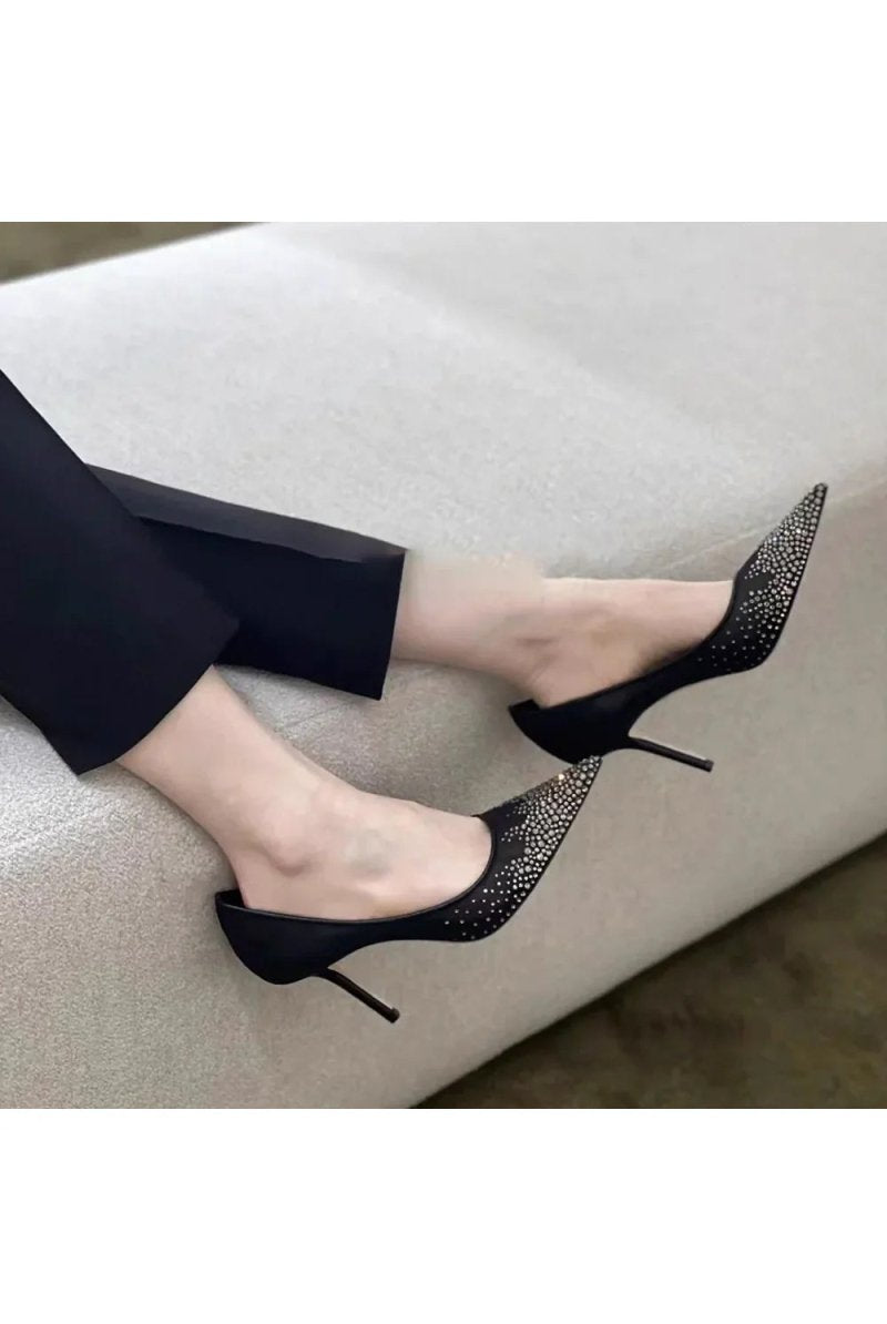 Stiletto Heel Rhinestones High Heel Pumps - KissProm