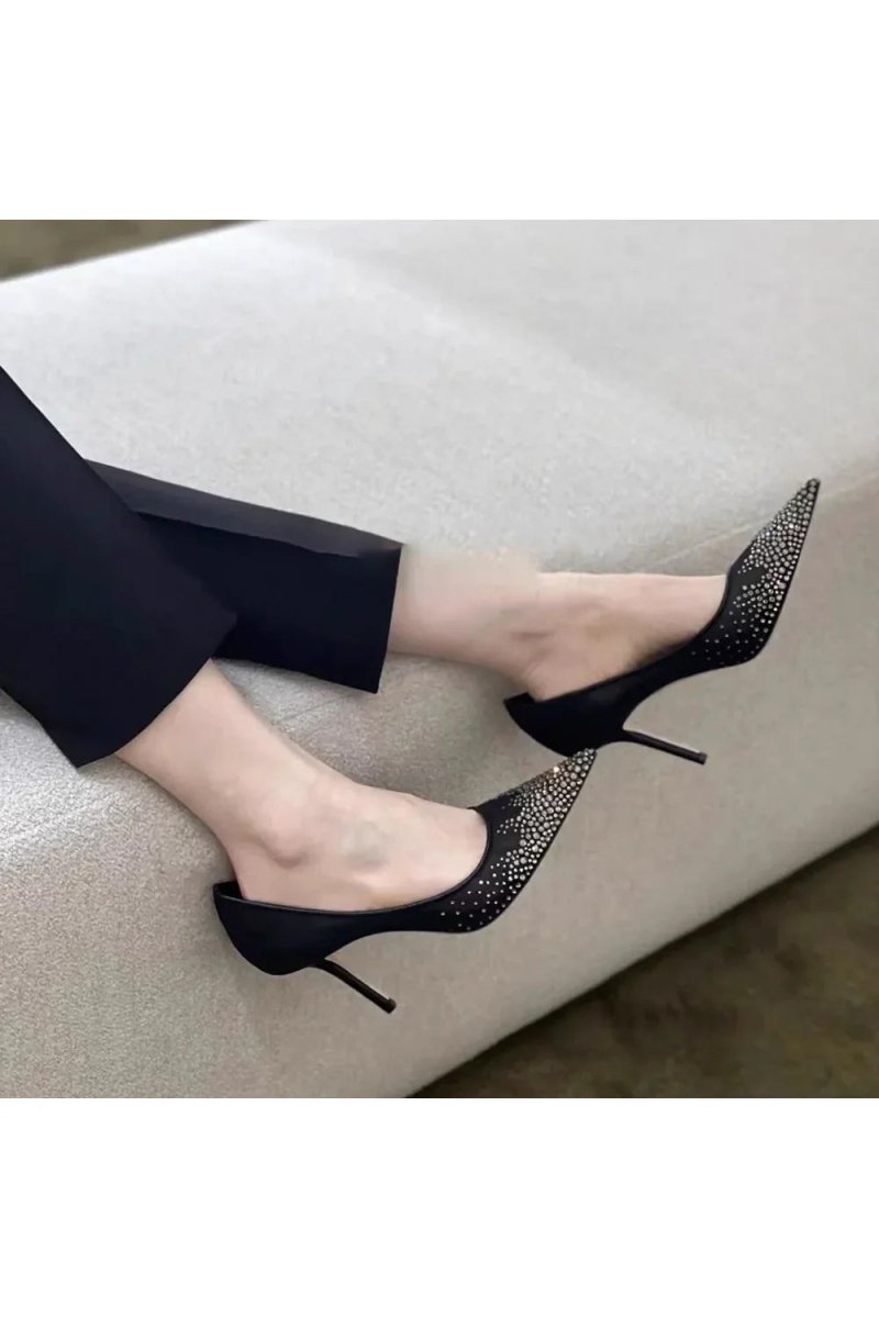 Stiletto Heel Rhinestones High Heel Pumps - KissProm