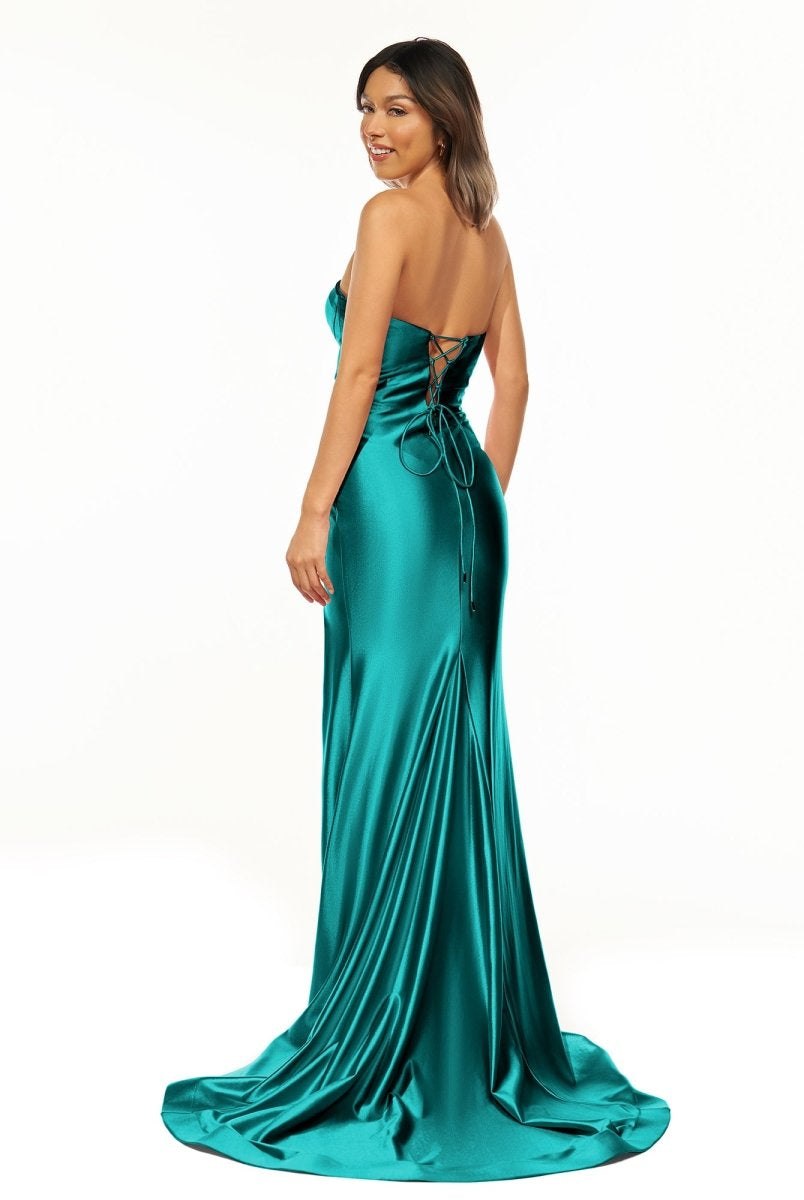 Abby | Sweetheart Fuchsia Pleated Mermaid Long Prom Dress