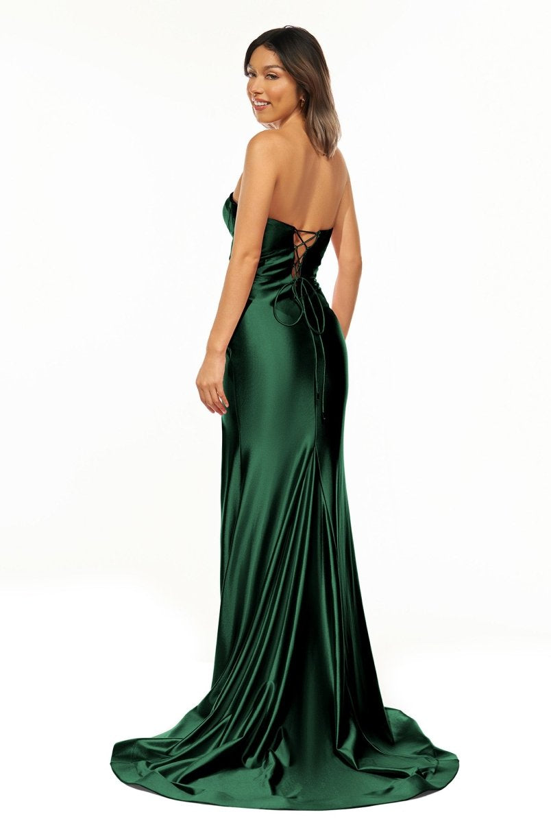 Abby | Sweetheart Fuchsia Pleated Mermaid Long Prom Dress