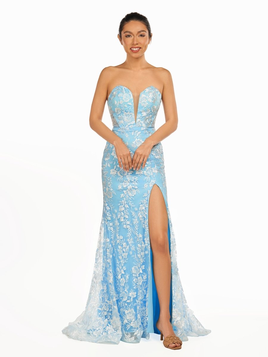 Alexandria |Mermaid Sweetheart Lace Prom Dress with Detachable Sleeves