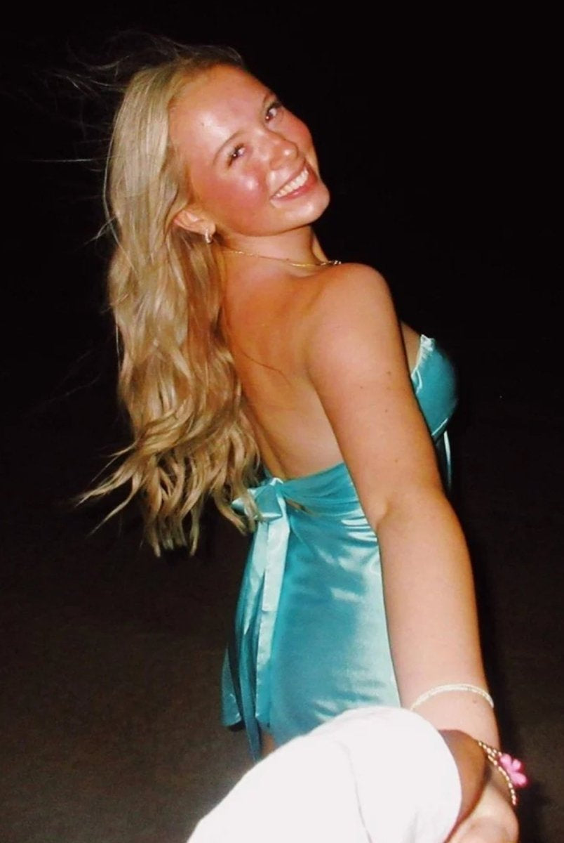 Talyra | Aqua - Strapless A Line Short Homecoming Dress With Keyhole