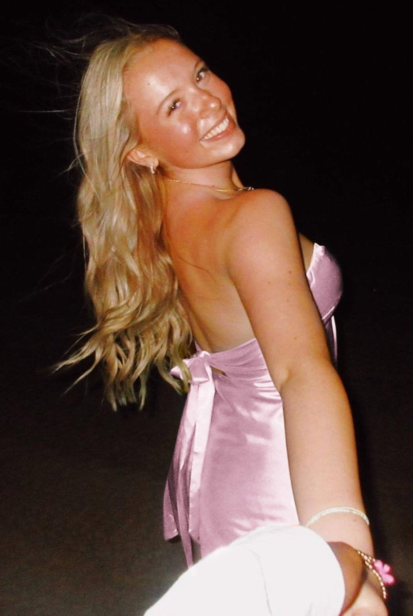 Talyra | Pink - Strapless A Line Short Homecoming Dress With Keyhole