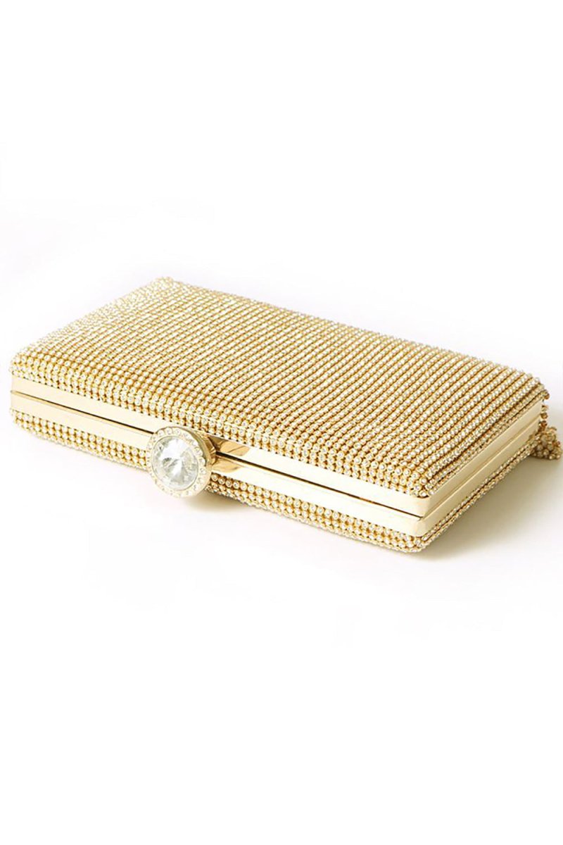 Tassels Golden Exquisite Square Party Handbag - KissProm