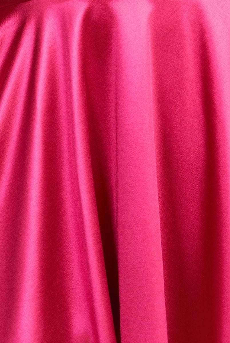 Tricia | A-line Strapless Fuchsia Pleated Homecoming Dress with Keyhole