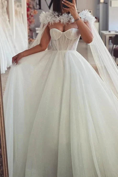 Train Beaded Corset Wedding Dress Tulle A-Line Empire Glitter With Detachable Bolero Wedding Dress Diamond White 22 Train Beaded Corset Wedding Dress Tulle A-Line Empire Glitter With Detachable Bolero Wedding Dress Diamond White 22