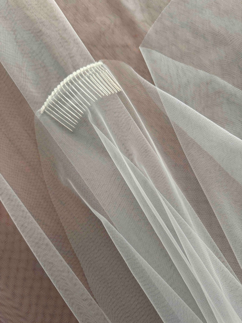 Vintage Ultra Modern Sheer Bridal Veil Wedding Veil - KissProm