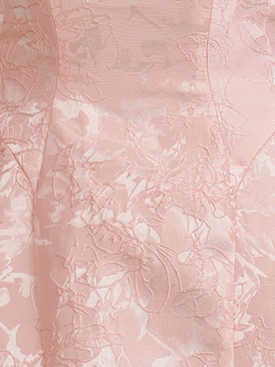 Vanille | Pink - Strapless Satin A Line Homecoming Dress With Bowknot